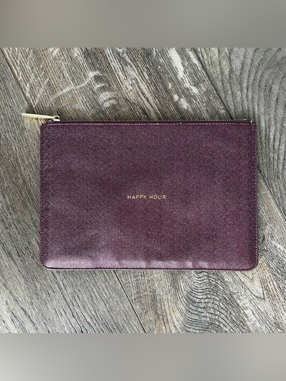 KATIE LOXTON LONDON Purple Sparkle Clutch Pouch "Happy Hour"